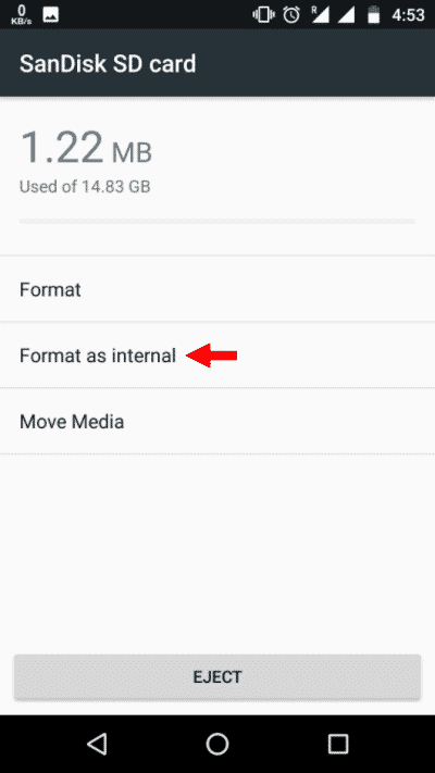 How To Use SD Card As Internal Storage 