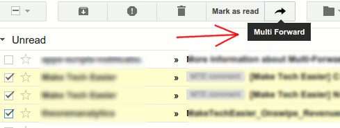 how to forward multiple emails in gmail