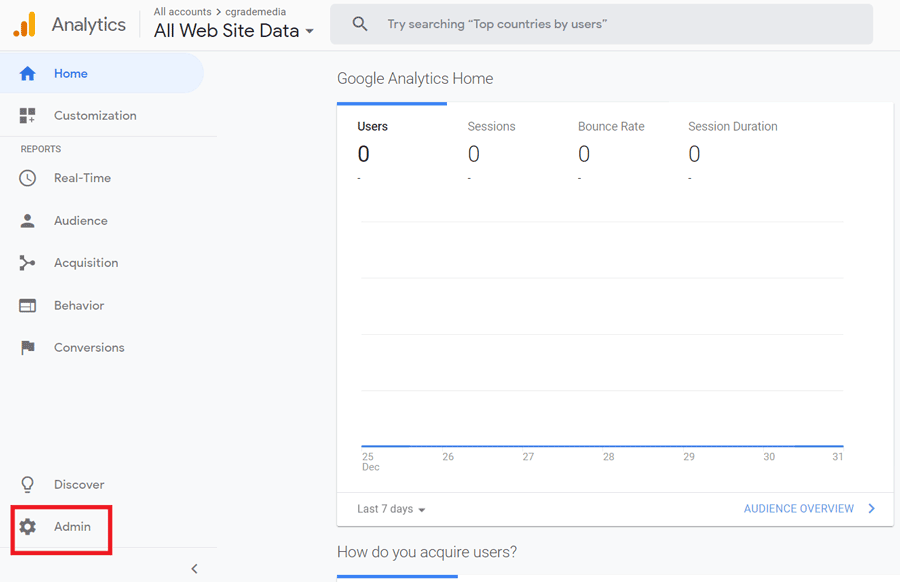 Find Google Analytics Tracking ID