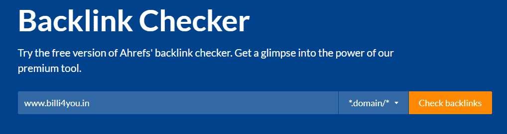 website seo audit: backlink checker