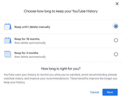 YouTube History Auto delete