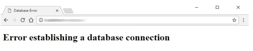 error establishing database connection